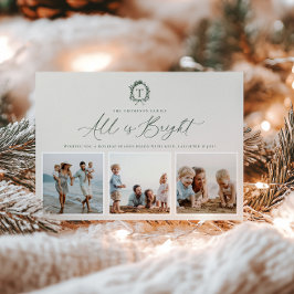 Botanisch Monogram 3 Foto Vakantie Kaart