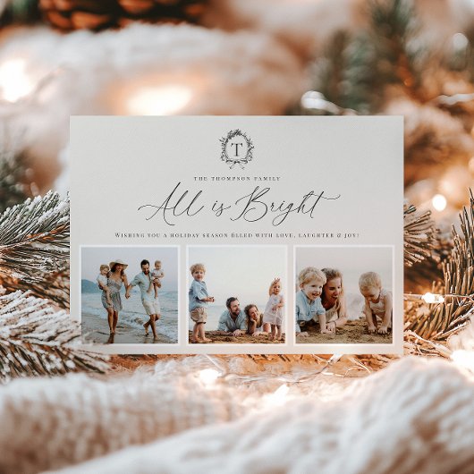  Botanisch Monogram 3 Foto Vakantie Kaart