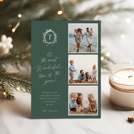  Botanisch Monogram 3 Foto Vakantie Kaart