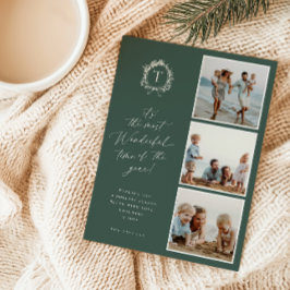 Botanisch Monogram 3 Foto Vakantie Kaart