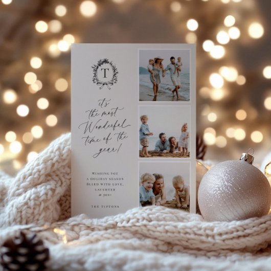  Botanisch Monogram 3 Foto Vakantie Kaart