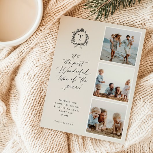  Botanisch Monogram 3 Foto Vakantie Kaart