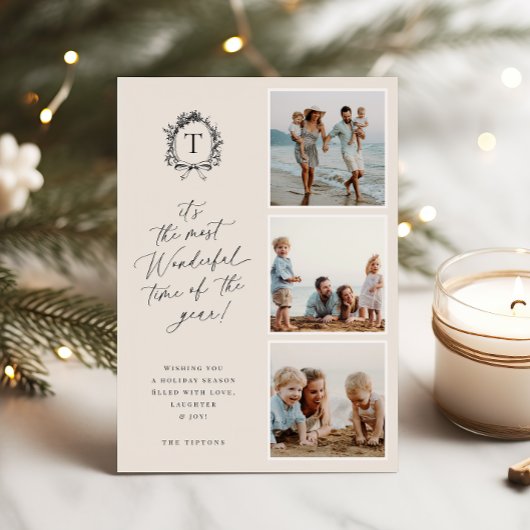  Botanisch Monogram 3 Foto Vakantie Kaart