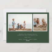  Botanisch Monogram 3 Foto Vakantie Kaart (Achterkant)