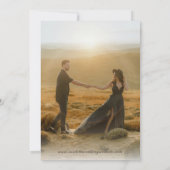 Botanisch Monogram Ampersand Fotobruiloft Kaart (Achterkant)