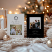  Botanisch Monogram Foto Vakantie Kaart