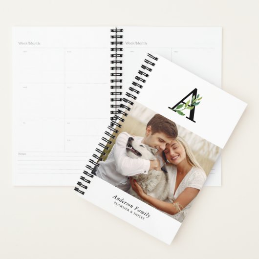 Botanisch Monogram Galerij van 4 Foto's Maandelijk Planner (Display)