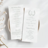 Botanisch Monogram Krans Sage Groen Programma Kaar