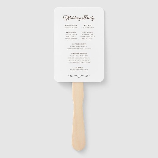  botanisch monogram programma Handje Fan Handwaaier (Achterkant)