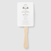  botanisch monogram programma Handje Fan Handwaaier (Voorkant)