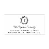 Botanisch Monogram Retouradres Zelfinktende Stempel (Design)