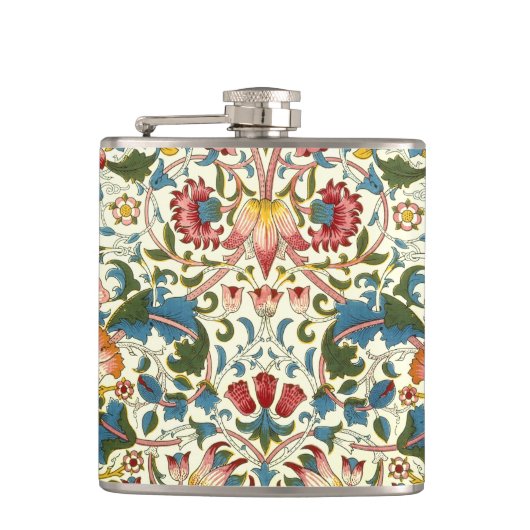  Botanisch Morris-ontwerp Heupfles (Voorkant)