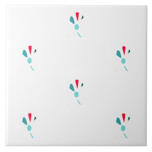 Botanisch motief Keramisch tegel Tegeltje (Voorkant)