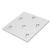 Botanisch motief Keramisch tegel Tegeltje (Zijkant)