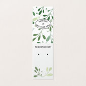 Botanisch Motief Verticale Vouw-over Oorbel Kaart Visitekaartje (Buitenkant ongevouwen)