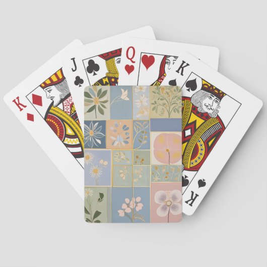 Botanisch Mozaïek in Bloei Pokerkaarten (Achterkant)