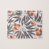 Botanisch naadloos patroon, E. A. Séguy Legpuzzel (Horizontaal)
