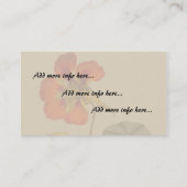 Botanisch  Nasturtium Floral Visitekaartje (Achterkant)