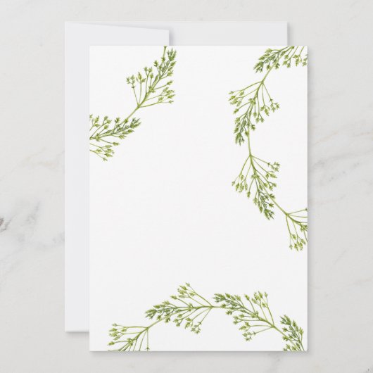 Botanisch Net Getrouwd Typografie Bruiloft Poster Kaart (Achterkant)