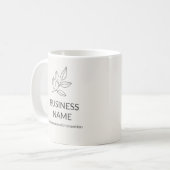 Botanisch Neutraal Minimalistisch Klein Bedrijf  Koffiemok (Voorkant links)