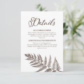 botanisch neutraal sepia bruin informatiekaartje (Staand voorkant)