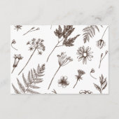 botanisch neutraal sepia bruin informatiekaartje (Achterkant)