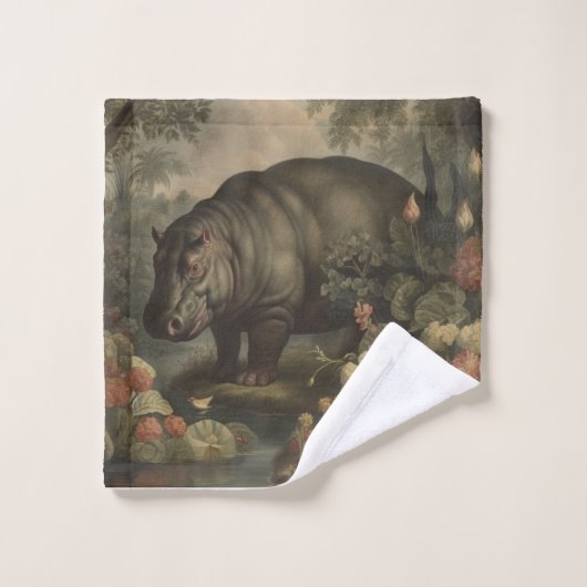  botanisch nijlpaard bad handdoek (Wasdoekje)