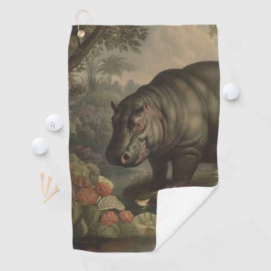  botanisch nijlpaard golfhanddoek (Insitu)