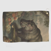  botanisch nijlpaard golfhanddoek (Horizontaal)