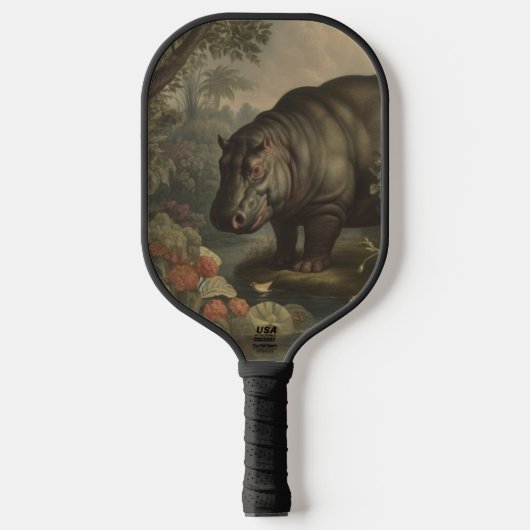  botanisch nijlpaard pickleball paddle (Voorkant)