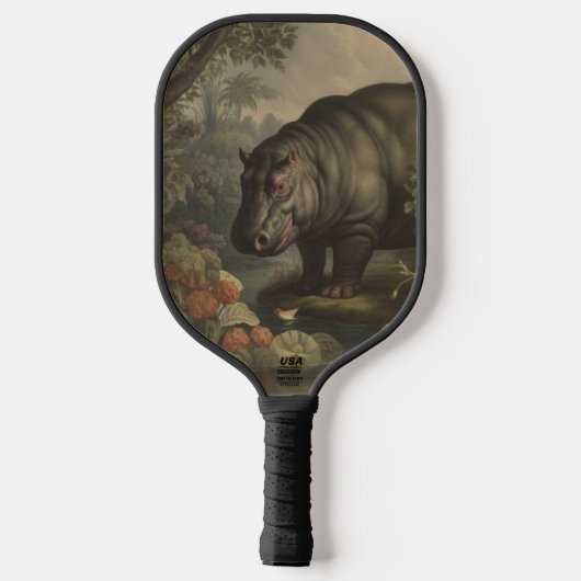  botanisch nijlpaard pickleball paddle (Achterkant)