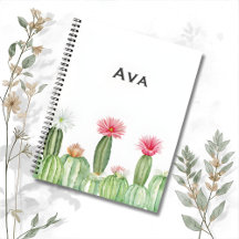 Botanisch Notitieboek – Bloeiende Cactus Tuin 🌵
