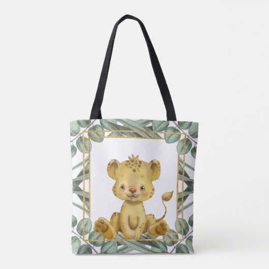 Botanisch Oerwoud Safari Lion New Baby Tote Bag (Achterkant)