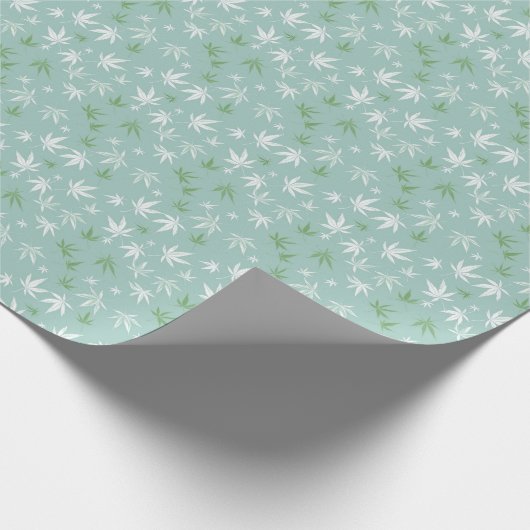 Botanisch onkruidblad patroon inpakpapier (Hoek)