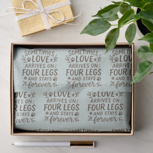 Botanisch ontwerp Pootafdrukken Eucalyptusgroen Tissuepapier (Geschenk)