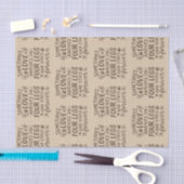 Botanisch ontwerp Pootafdrukken Haverbruine Typogr Tissuepapier (Craft)