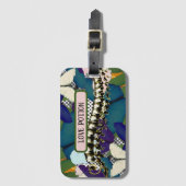 Botanisch ontwerp van de wervelkolom van de schede bagagelabel (Voorkant (verticaal))