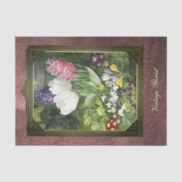 Botanisch op metallisch gestormde Nederlandse lent Tissuepapier