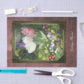 Botanisch op metallisch gestormde Nederlandse lent Tissuepapier (Craft)