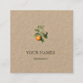 BOTANISCH "ORANJE BLOSSOM" REDOUTÉ VISITEKAARTJE (Voorkant)