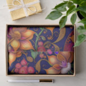 Botanisch Oranje Roze Floral Tissuepapier (Geschenk)