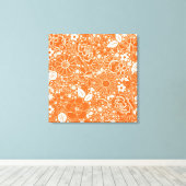 Botanisch Oranje schildoek Canvas Afdruk (Insitu (Houten vloer))