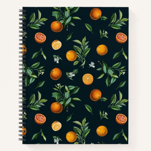  botanisch Oranje vruchten Notitieboek (Voorkant)