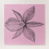Botanisch orchidee Bleek Roze bloemkalk Legpuzzel (Horizontaal)