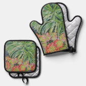 Botanisch Ovenwant & Pannenlap Set (Voorkant / Achterkant)