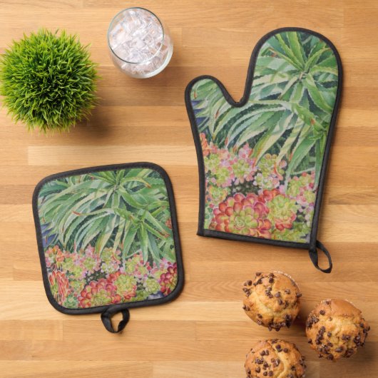 Botanisch Ovenwant & Pannenlap Set (Top down)