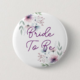Botanisch Paars en Groen Bruid te Worden Ronde Button 5,7 Cm