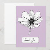 Botanisch Paars - Hartelijk dank - Kaart - Cosmos  (Voorkant / Achterkant)