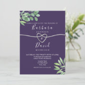 Botanisch Paars huwelijk Kaart (Staand voorkant)