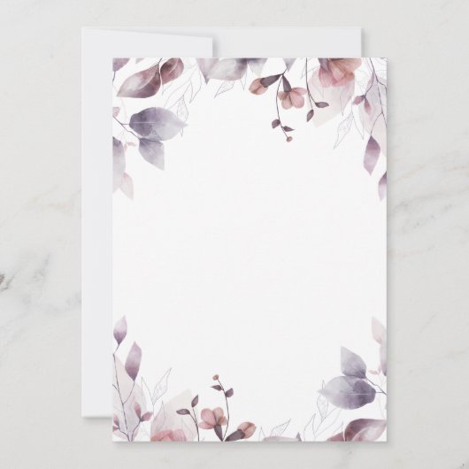 Botanisch Paars huwelijk Kaart (Achterkant)